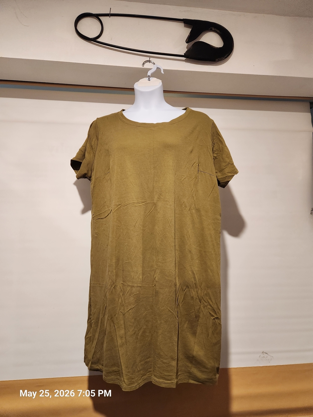 Ava & Viv Olive Tee Dress with White Logo